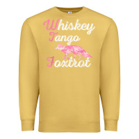 Antique Gold whiskey tango foxtrot military womens fun wtf quote t shirt Premium Sweatshirt - ArtMosaic