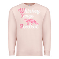 Pale Pink whiskey tango foxtrot military womens fun wtf quote t shirt Premium Sweatshirt - ArtMosaic