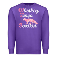 Purple whiskey tango foxtrot military womens fun wtf quote t shirt Premium Sweatshirt - ArtMosaic