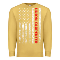 Antique Gold Union Carpenter With A Vintage American Flag For Fans Premium Sweatshirt - ArtMosaic