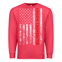 Cardinal Union Carpenter With A Vintage American Flag For Fans Premium Sweatshirt - ArtMosaic