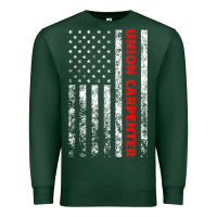 Union Carpenter With A Vintage American Flag For Fans Premium Sweatshirt | Teevron