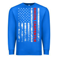 True Royal Union Carpenter With A Vintage American Flag For Fans Premium Sweatshirt - ArtMosaic