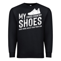 Black cross country running   xc run runner pullover hoodie Premium Sweatshirt - ArtMosaic