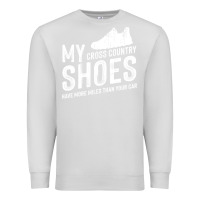 Dove Grey cross country running   xc run runner pullover hoodie Premium Sweatshirt - ArtMosaic