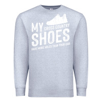 Heather Grey cross country running   xc run runner pullover hoodie Premium Sweatshirt - ArtMosaic