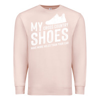 Pale Pink cross country running   xc run runner pullover hoodie Premium Sweatshirt - ArtMosaic