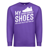 Purple cross country running   xc run runner pullover hoodie Premium Sweatshirt - ArtMosaic