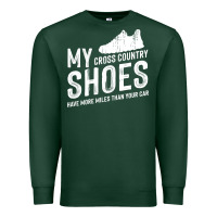 Sports Green cross country running   xc run runner pullover hoodie Premium Sweatshirt - ArtMosaic