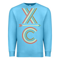 Ocean Blue X-Country Design For Cross Country Runners and Coaches Premium Sweatshirt - ArtMosaic