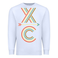 White X-Country Design For Cross Country Runners and Coaches Premium Sweatshirt - ArtMosaic