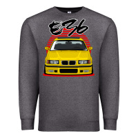 Charcoal Heather Yellow E36 Premium Sweatshirt - ArtMosaic