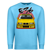 Ocean Blue Yellow E36 Premium Sweatshirt - ArtMosaic