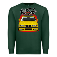 Sports Green Yellow E36 Premium Sweatshirt - ArtMosaic