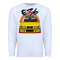 White Yellow E36 Premium Sweatshirt - ArtMosaic