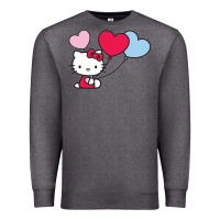 Charcoal Heather kitty Premium Sweatshirt - ArtMosaic