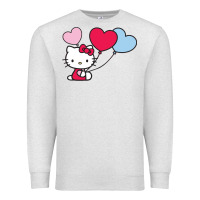 Oatmeal Heather kitty Premium Sweatshirt - ArtMosaic