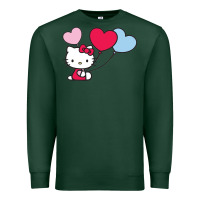 Sports Green kitty Premium Sweatshirt - ArtMosaic