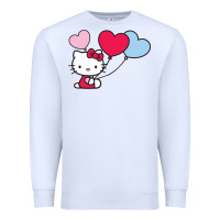 White kitty Premium Sweatshirt - ArtMosaic