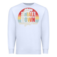 White Limited Edition Retro Vintage Just A Small Town Girl Premium Sweatshirt - ArtMosaic