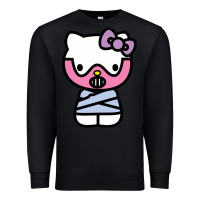 Black hell kitty cute devil Premium Sweatshirt - ArtMosaic