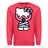 Cardinal hell kitty cute devil Premium Sweatshirt - ArtMosaic