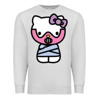 Dove Grey hell kitty cute devil Premium Sweatshirt - ArtMosaic