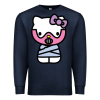 Navy hell kitty cute devil Premium Sweatshirt - ArtMosaic