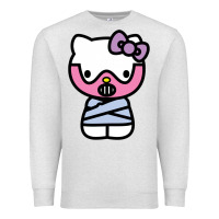 Oatmeal Heather hell kitty cute devil Premium Sweatshirt - ArtMosaic