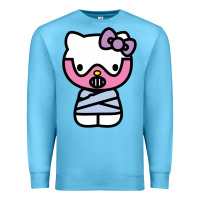 Ocean Blue hell kitty cute devil Premium Sweatshirt - ArtMosaic