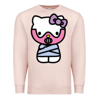 Pale Pink hell kitty cute devil Premium Sweatshirt - ArtMosaic
