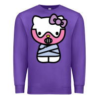 Purple hell kitty cute devil Premium Sweatshirt - ArtMosaic