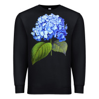 Black Blue  hydrangea Premium Sweatshirt - ArtMosaic