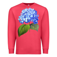 Cardinal Blue  hydrangea Premium Sweatshirt - ArtMosaic