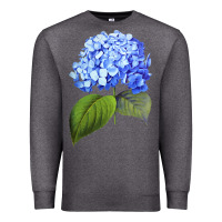Charcoal Heather Blue  hydrangea Premium Sweatshirt - ArtMosaic