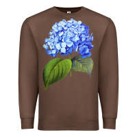 Chestnut Blue  hydrangea Premium Sweatshirt - ArtMosaic