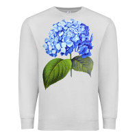 Dove Grey Blue  hydrangea Premium Sweatshirt - ArtMosaic