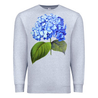Heather Grey Blue  hydrangea Premium Sweatshirt - ArtMosaic