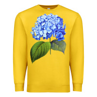 Lemon Blue  hydrangea Premium Sweatshirt - ArtMosaic