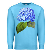 Ocean Blue Blue  hydrangea Premium Sweatshirt - ArtMosaic