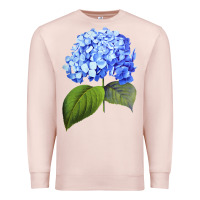 Pale Pink Blue  hydrangea Premium Sweatshirt - ArtMosaic