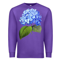 Purple Blue  hydrangea Premium Sweatshirt - ArtMosaic