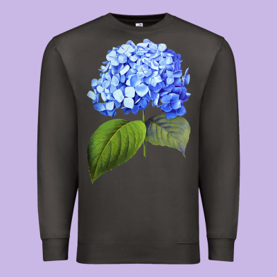 Blue  Hydrangea Premium Sweatshirt Designed By Artmosaic