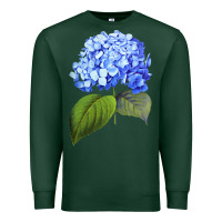 Sports Green Blue  hydrangea Premium Sweatshirt - ArtMosaic