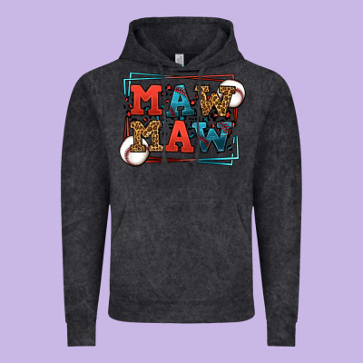 Baseball Mawmaw Leopard Frame Vintage Hoodie Designed By Lillyallendesigns