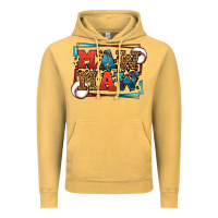 Vintage Mustard Baseball mawmaw leopard frame Vintage Hoodie - LillyAllenDesigns