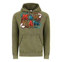 Vintage Olive Baseball mawmaw leopard frame Vintage Hoodie - LillyAllenDesigns