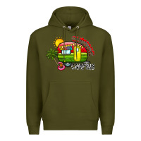 Army Green summer camping Premium Hoodie - CowhideDigitalArt