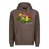 Coffee summer camping Premium Hoodie - CowhideDigitalArt