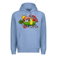 Colony Blue summer camping Premium Hoodie - CowhideDigitalArt